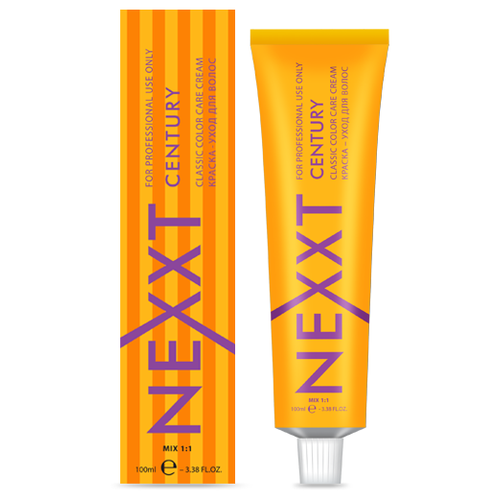 NEXXT CENTURY Classic Permanent Color Care Cream Крем-краска уход для волос 5.38 светлый шатен золотистый махагон 100мл