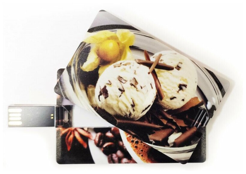Подарочный USB-накопитель кофе оригинальная флешка пластиковая карта 4GB