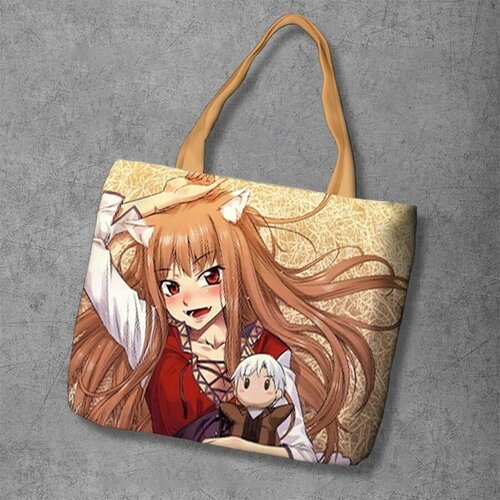 фото Сумка шоппер anime dakimakura, фактура рельефная, мультиколор