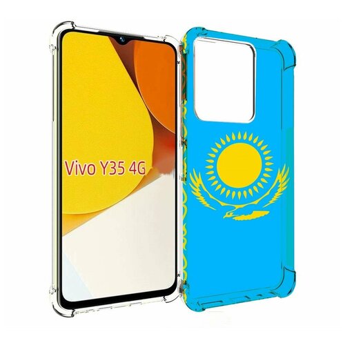 Чехол MyPads флаг Казахстана-1 для Vivo Y35 4G 2022 / Vivo Y22 задняя-панель-накладка-бампер