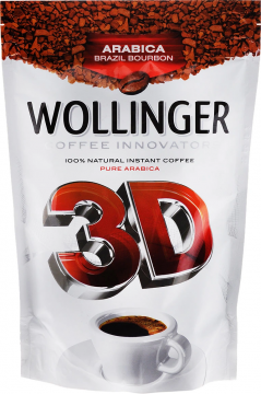 Кофе растворимый WOLLINGER 3D сублимированный, пакет, 150 г - фотография № 2