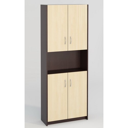 Шкаф М-15 с полками дверцами и нишей венге дуб молочный 10550₽