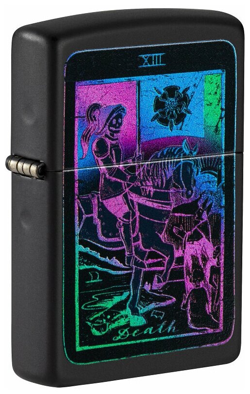 Подарочный набор ZIPPO ( Зажигалка ZIPPO 49698, чёрная, с покрытием Black Matte + кремни + топливо, 125 мл ) - фотография № 3