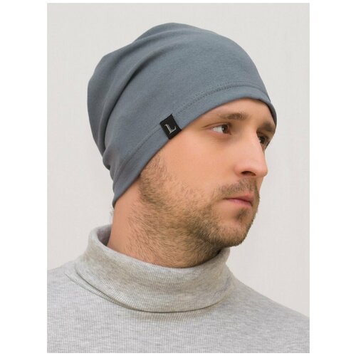 фото Шапка бини lanacaps, размер 58-60, серый