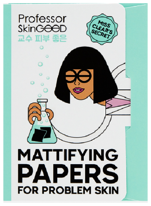 Матирующие салфетки для лица Professor SkinGOOD, Mattifying Papers для проблемной кожи, 50 шт.