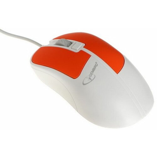 Мышь MOP-410-GRN, проводная, оптическая, 1600 dpi, USB, оранжевая