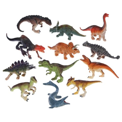 фото Набор динозавров, 12 фигурок наша игрушка 8801-17