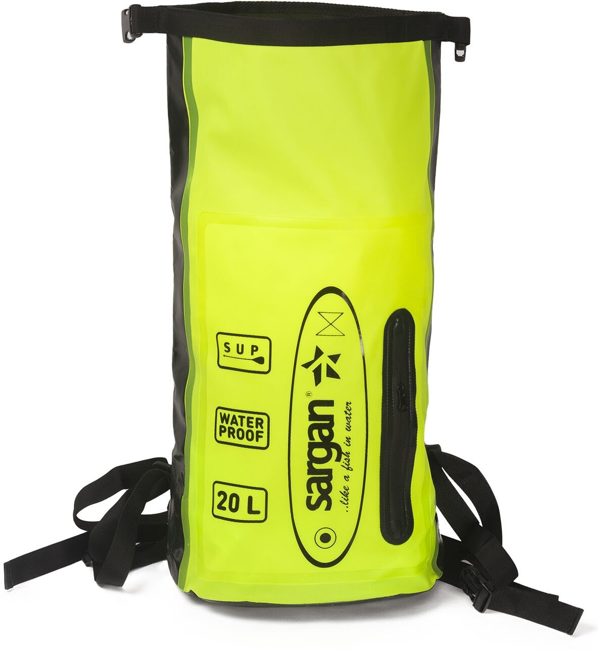 Влагозащитный рюкзак SARGAN PRO SUP с внешним карманом, 20 литров желтый