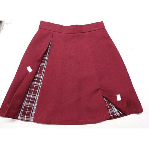 Школьная юбка Омельницкий Е. Н., миди, пояс на резинке, размер 152-36, бордовый