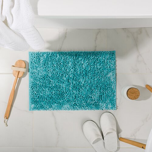 Мягкий коврик Bright Colors для ванной комнаты 40х60 см, цвет бирюзовый