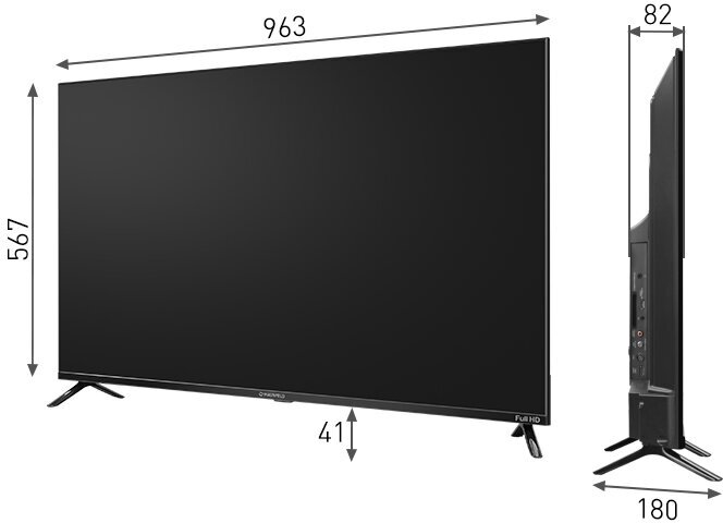 43" Телевизор MAUNFELD MLT43FSX02 Full HD YaOS