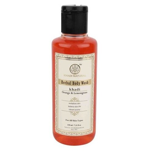 Гель для душа Khadi Natural Orange & lemongrass, 210 мл, 230 г