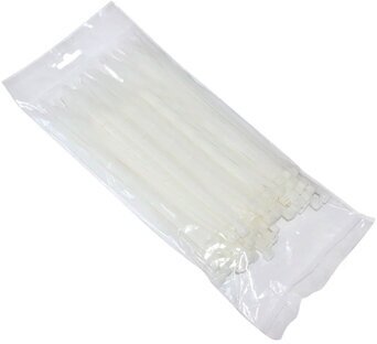 Стяжки пластиковые нейлоновые с ушком под саморез SM-CT2415W 40 х 150 (белые 100 ук)