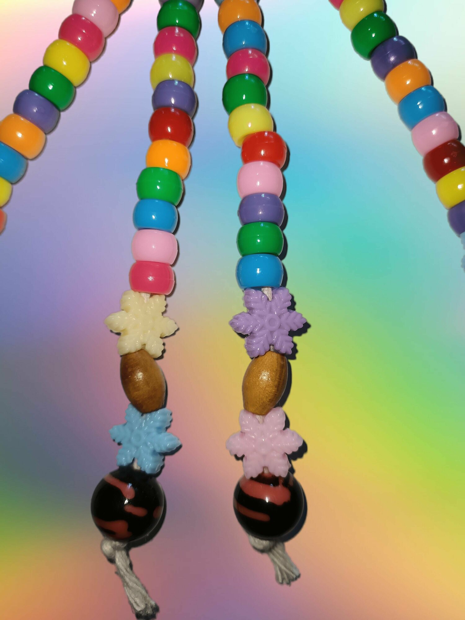 Игрушки / игрушка с бусинами и кольцами для попугаев - фотография № 3