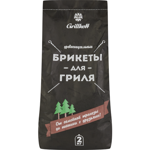 Брикеты топливные, древесноугольные, 2 кг. Арт. 13673271 черный