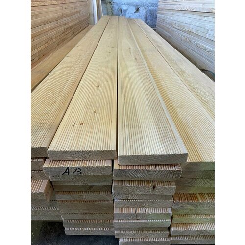 Террасная доска Вельвет лиственница АВ 28х145х4000 мм (3шт)