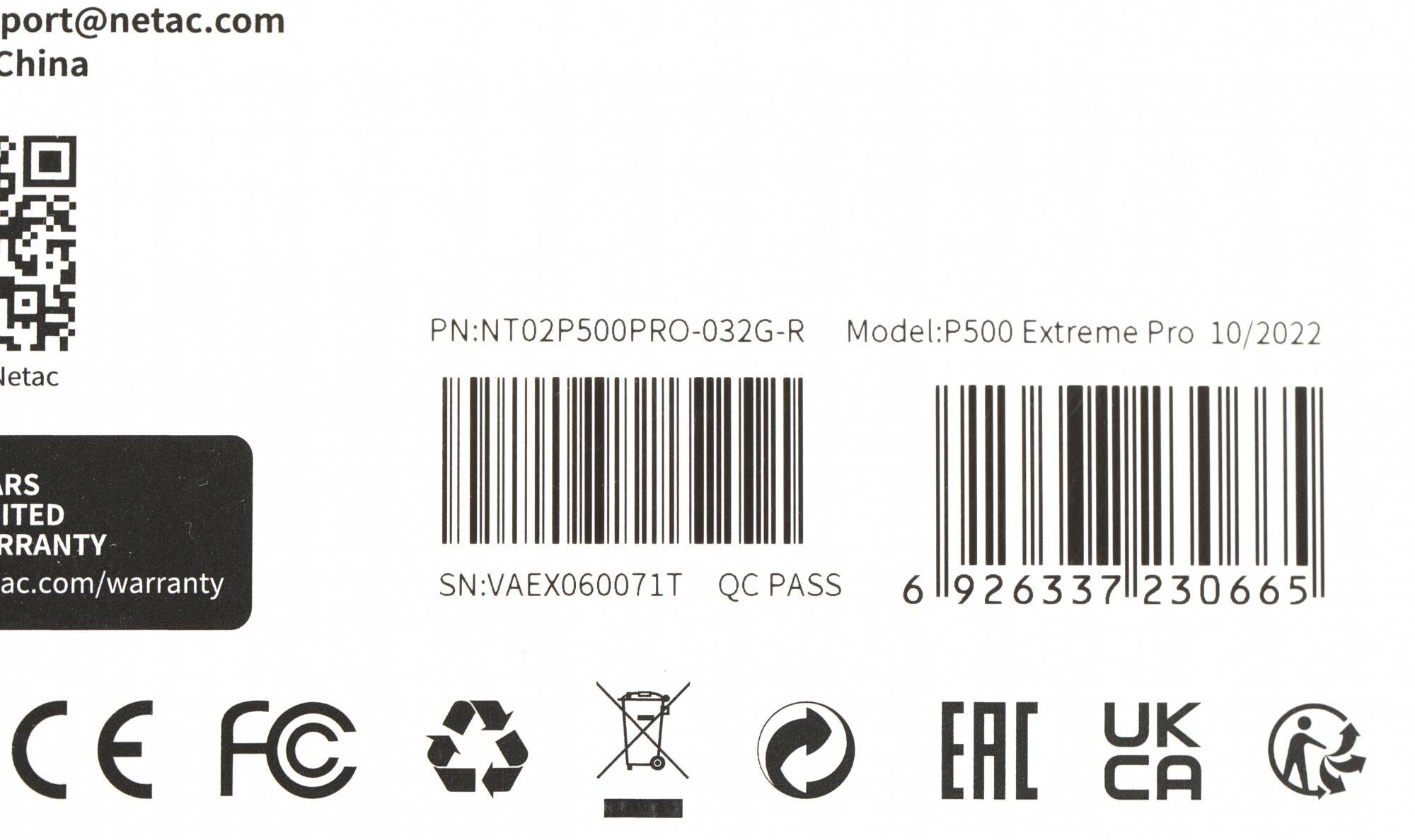 Карта памяти Netac MicroSD 32GB V10A1C10 100Mb/s+adp