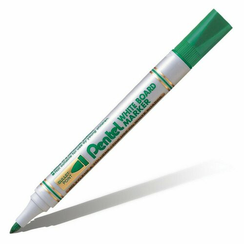 Pentel Маркер для досок Pentel (пулеобразный наконечник) зкелены, 1.9-4.2 мм MW85-D