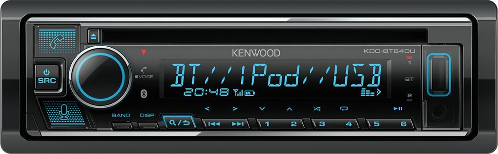 Kenwood KDC-BT640U 1DIN 4x50Вт v4.2 AUX DSP 2