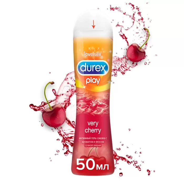 Durex Play Very Cherry, гель-смазка со сладким ароматом вишни, 50 мл