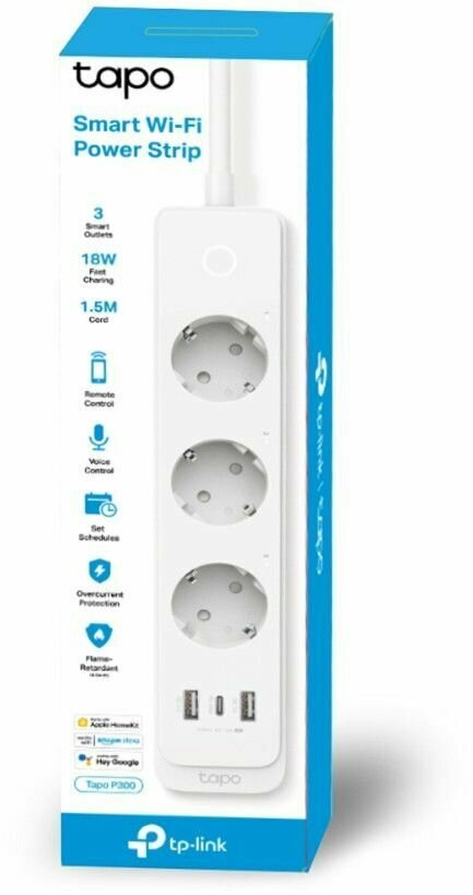 Сетевой фильтр TP-LINK Smart Wi-Fi Power Strip, 3-Outlets, Homekit - фото №10