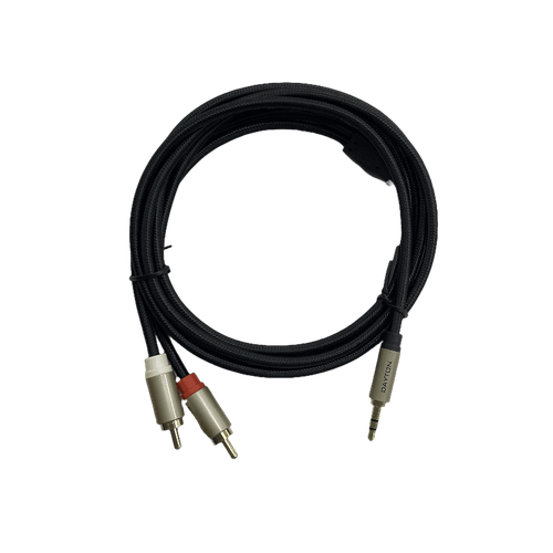 Кабель-переходник 3.5 mini jack - 2 RCA 2м Dayton в шолке