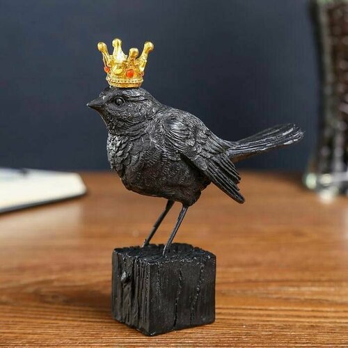 Фигурка интерьерная Птичка в короне матовая 15х55х115 см декор для дома интерьера Фигурка декоративная украшение 1900₽
