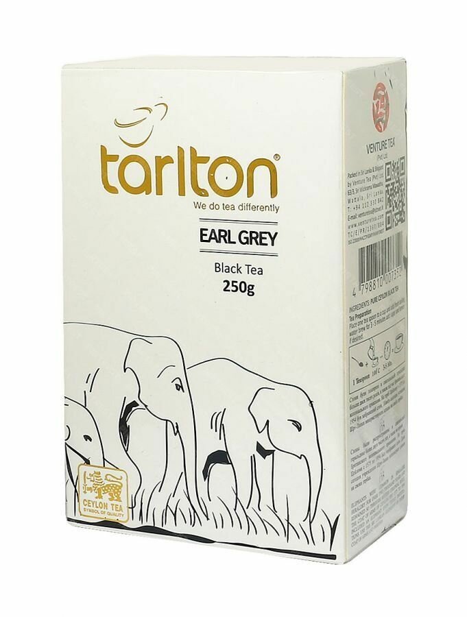 Чай черный Тарлтон среднелистовой Эрл Грей 250г. Tarlton EARL GREY 250г.