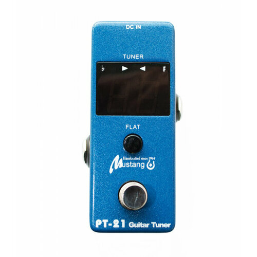 Mustang PT-21 - Гитарная мини-педаль тюнер Pedal Tuner корпус металл 3920₽