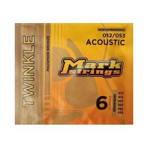 Струны для акустической гитары Markbass Twinkle Series DV6TWPB01253AC markbass acoustic601 комбо для акустической гитары 6 150 вт
