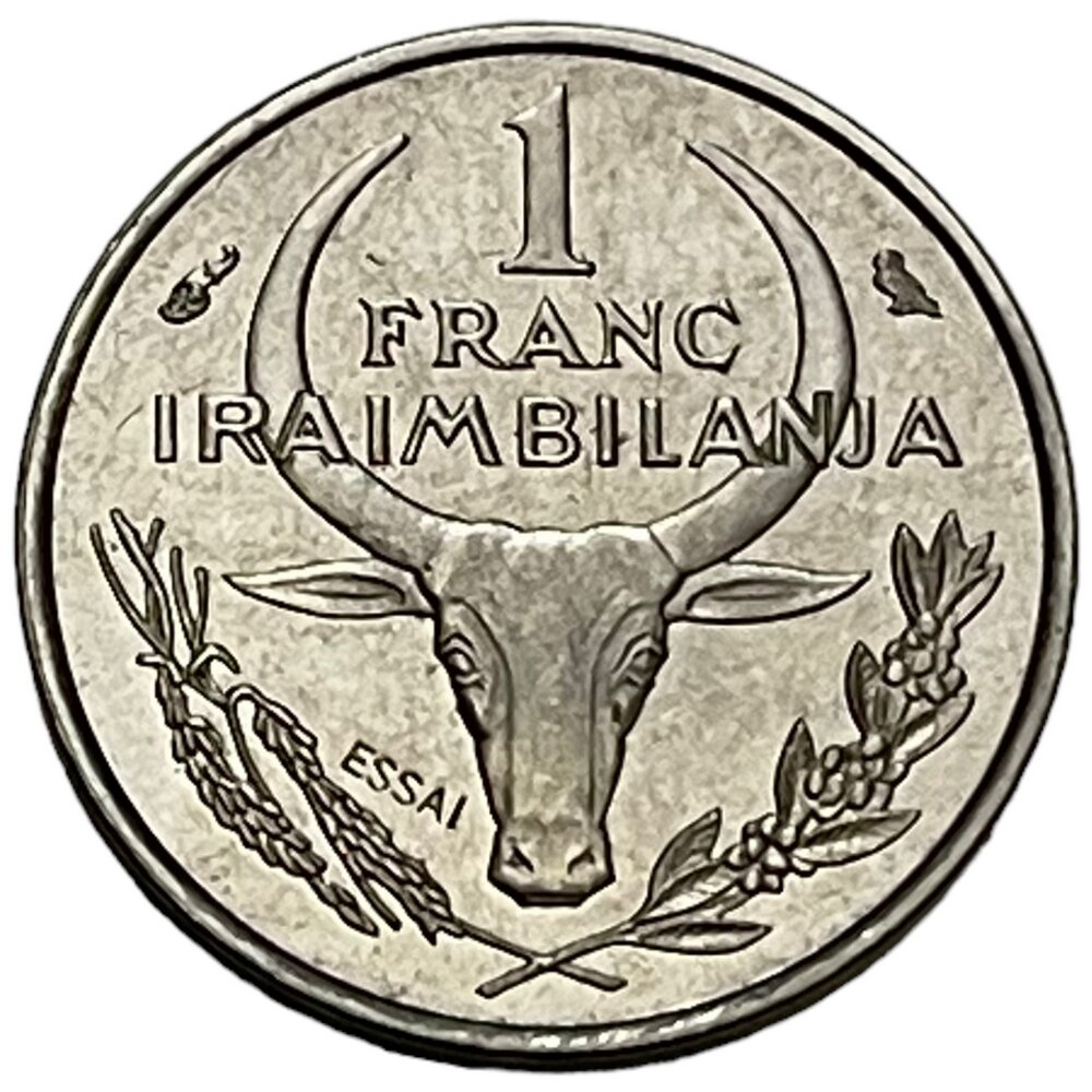Мадагаскар 1 франк 1965 г. Essai (Проба)