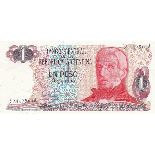 Аргентина 1 песо 1983-1984 гг. (4) аргентина 1 аустраль 1985 unc p 320 на банкноте 1000 песо