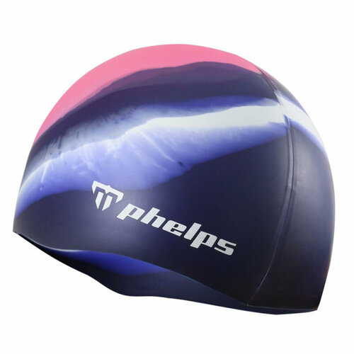 фото Шапочка для плавания детская phelps classic jr для плавания, pink/navy/white