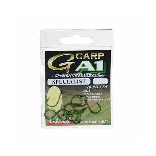 фото Крючки gamakatsu a1 g-carp specialist size 4 camougreen