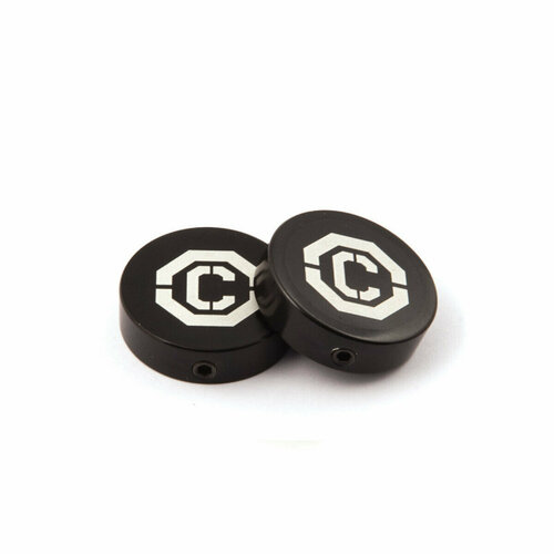 фото Фиксаторы для грипс clarks сlr-cf закрытые, алюминиевые, черные