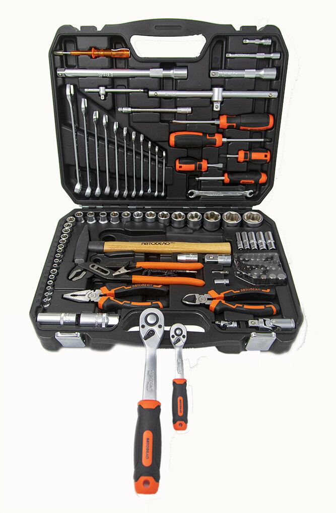 Набор инструментов в кейсе АвтоDело Professional 101 пр 1/2 DR 1/4 DR — фото 1