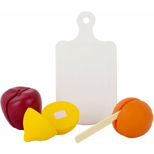 Детский игровой набор Режем фрукты с доской и ножом, 3 пластиковых фрукта на липучках, сюжетно-ролевая игра Юный повар совтехстром игровой набор режем фрукты