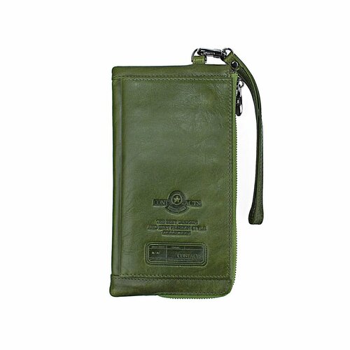 фото Кошелек m1227оливковый, фактура матовая, зеленый нет бренда