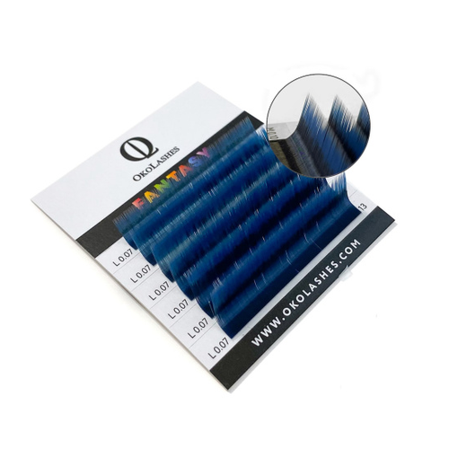 Ресницы Oko Lashes Professional Fantasy mini черно-синий D 0.07 7-12 mix