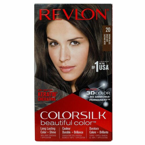 Revlon Colorsilk Краска для волос 20 Коричневый черный 130мл