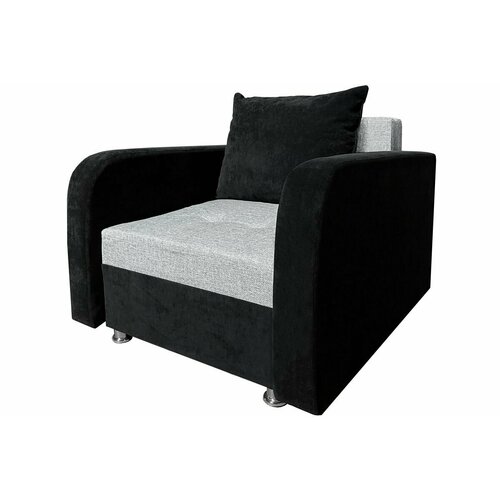 Кресло кровать раскладное для взрослых Марс еврокнижка серая рогожкачерный вельвет 13650₽