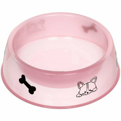 Миска пластиковая «Паппи» 21*6см цвет розовый / 500мл миска dezzie для собак 500мл черно сиреневая