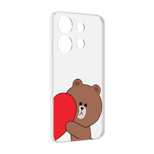 Чехол MyPads медвежонок детский для Tecno Spark Go 2023 (BF7) / Tecno Smart 7 задняя-панель-накладка-бампер