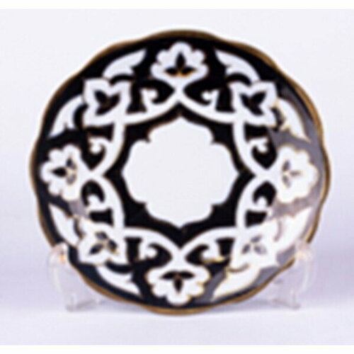 Тарелка малая 15см «Пахта» с позолотой