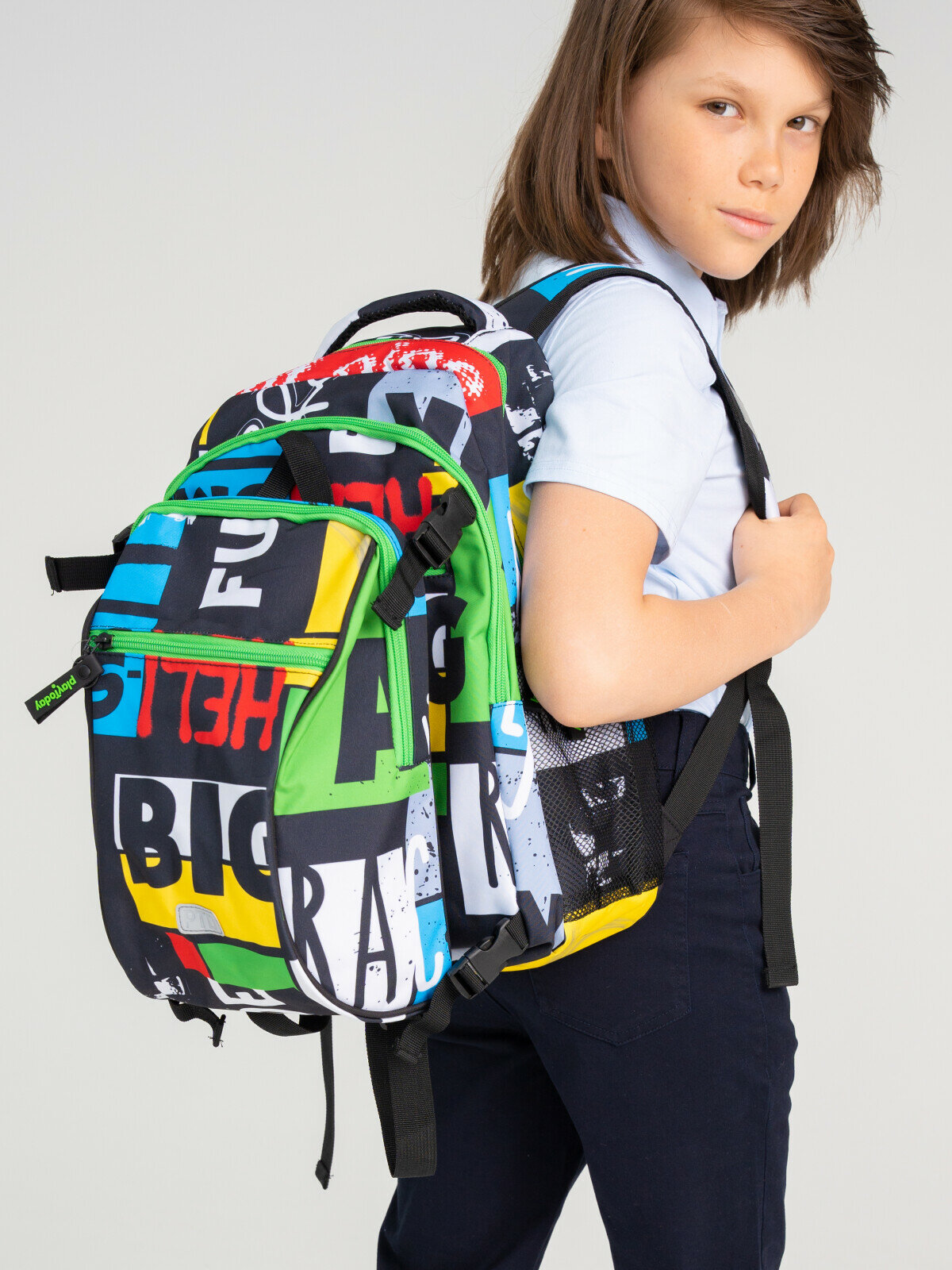 Рюкзак для мальчика PlayToday, размер 40*26*19 см, черный
