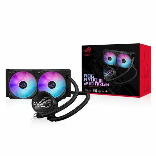 Жидкостная система охлаждения ASUS ROG RYUO III 240 ARGB /AIO COOLER, ASETEK, EMMA, ARGB, AURA (90RC00J1-M0UAY0) система водяного охлаждения для процессора asus rog ryuo iii 240 белый argb