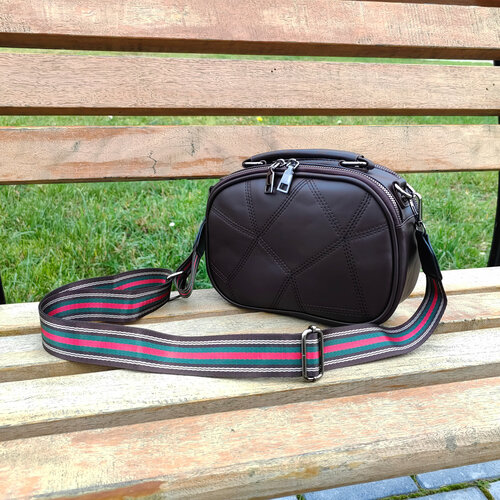 фото Сумка кросс-боди gregorini x-2561, фактура гладкая, коричневый