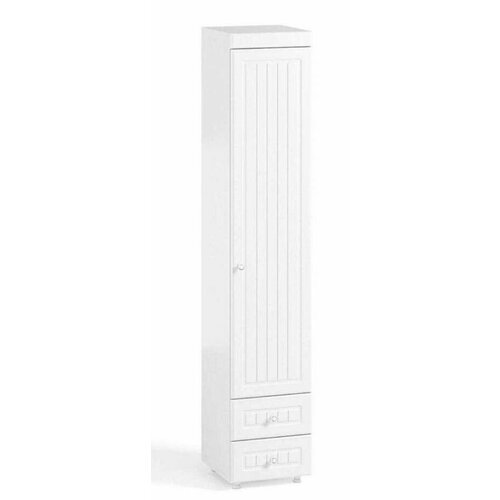 Шкаф 1 дв (560) с Глухой малой дверью и ящиками Катрин-К МН-35 Монако Белое дерево