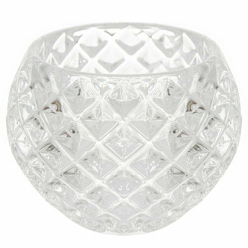 Подсвечник декоративный стекло, 1 свеча, 6х5.5 см, Y4-4884