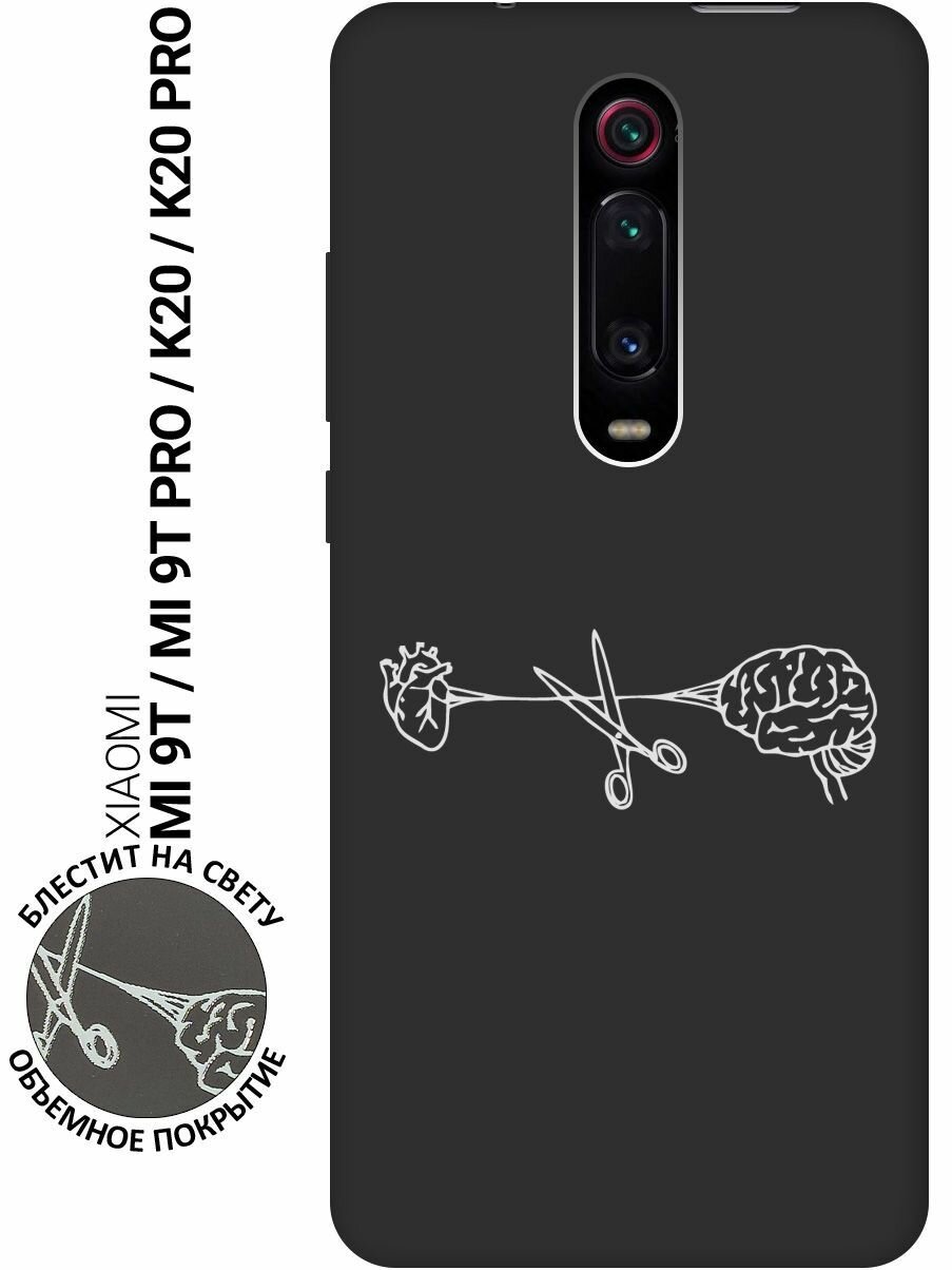 Матовый Soft Touch силиконовый чехол на Xiaomi Mi 9T / Mi 9T Pro / K20 / K20 Pro / Сяоми Ми 9Т / Ми 9Т Про с 3D принтом "Cut It W" черный